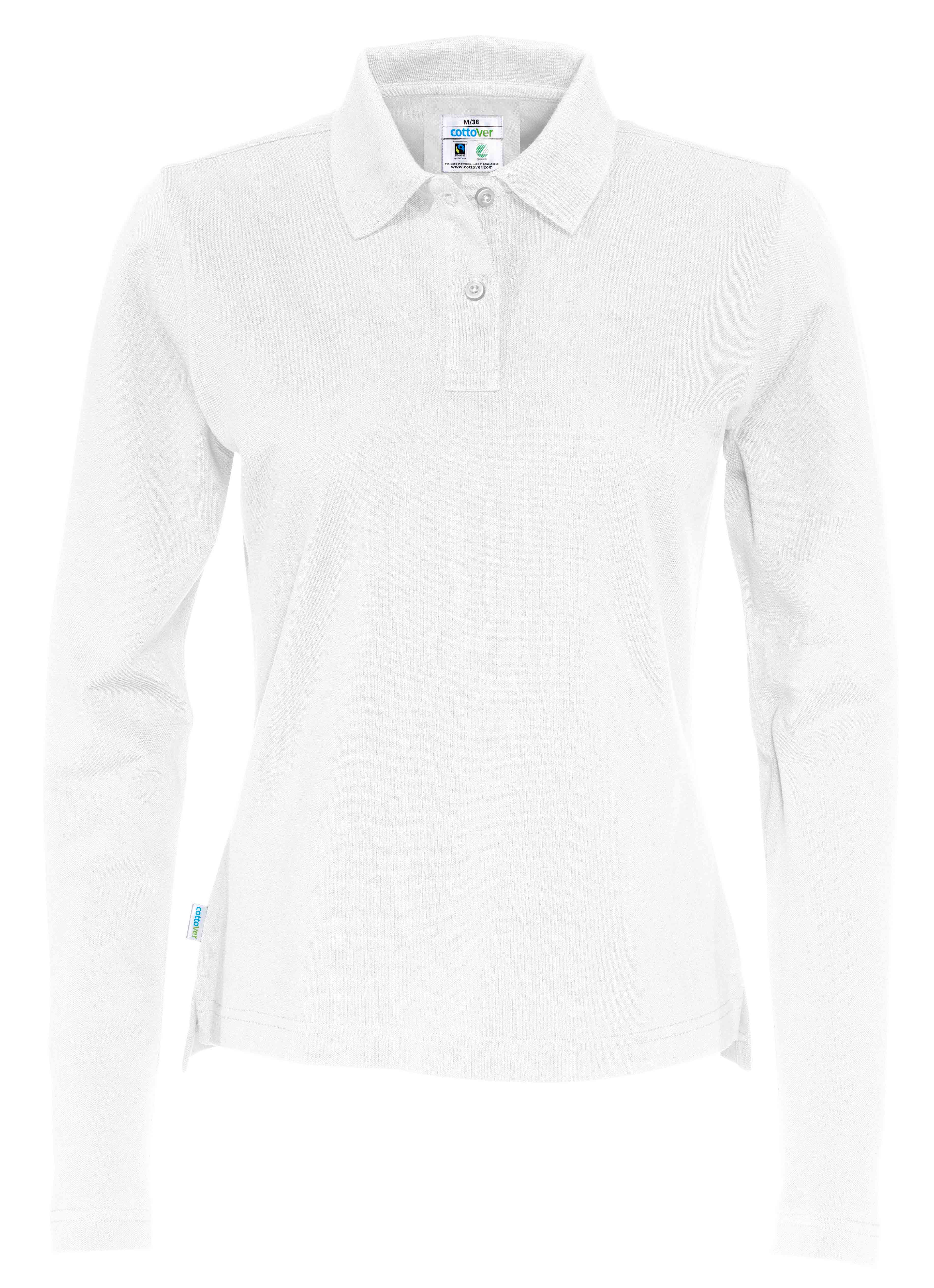 Pique Long Sleeve Lady White