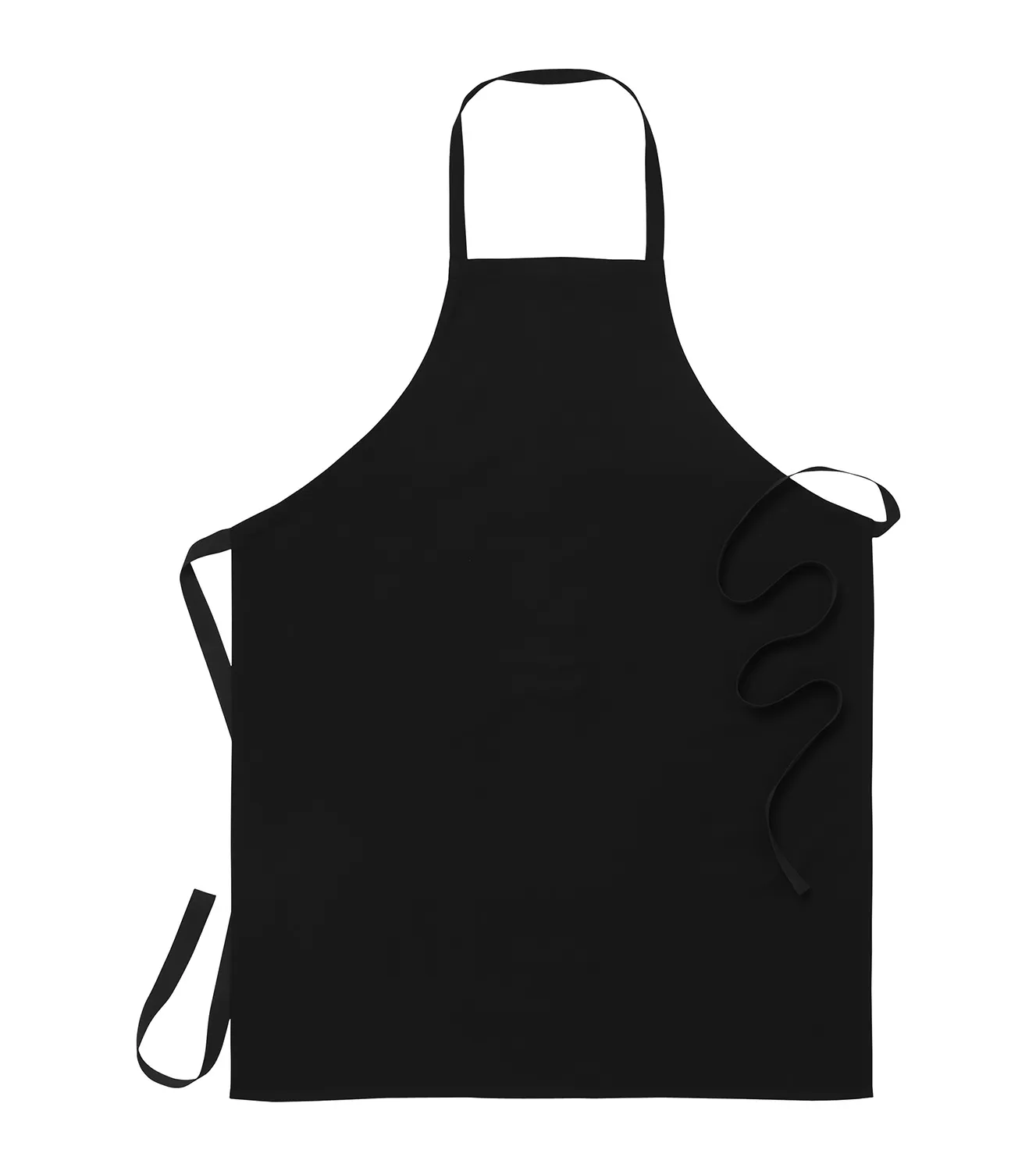 Bröstlappsförkläde Svart