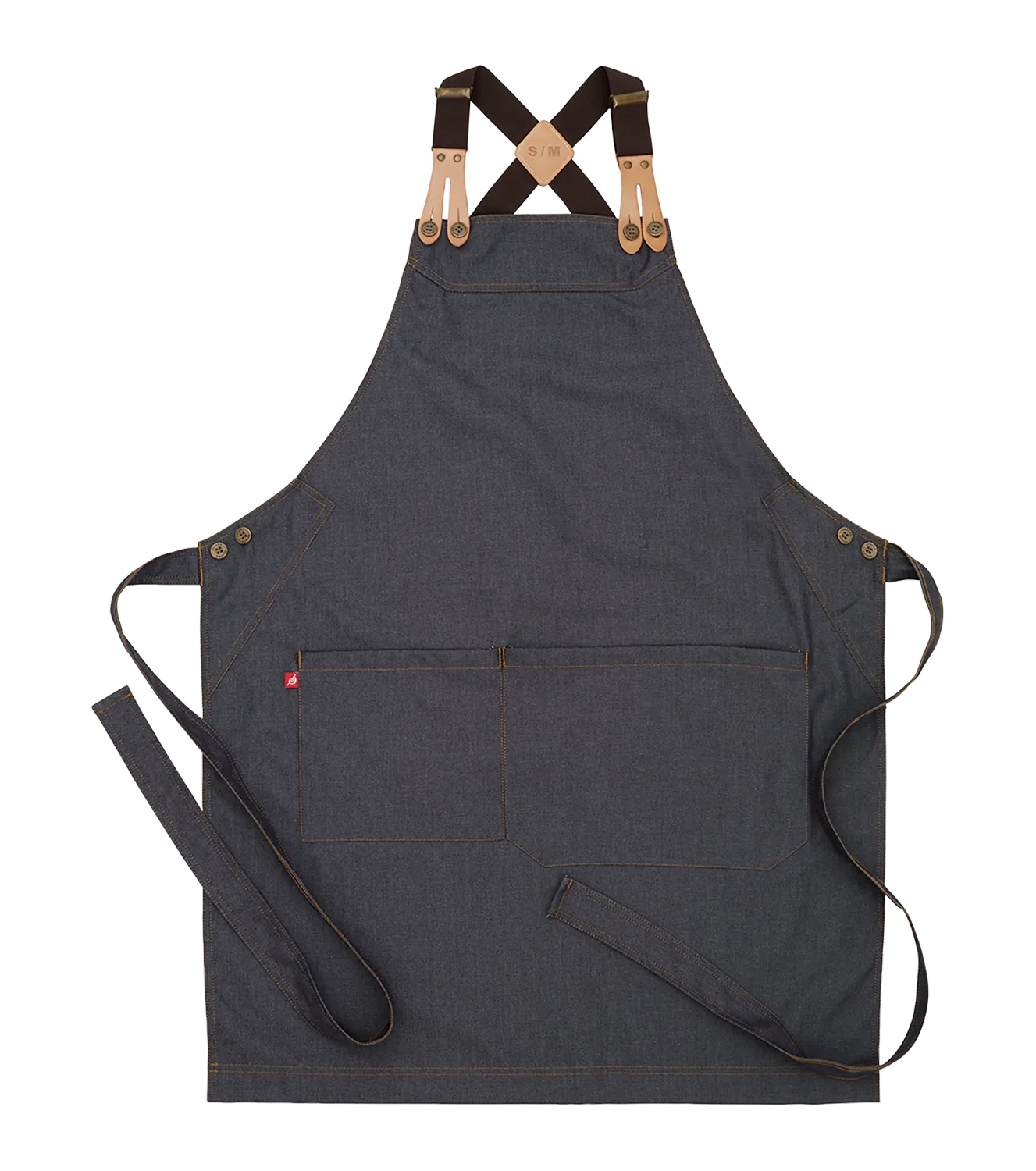 Bröstlappsförkläde Denimblå