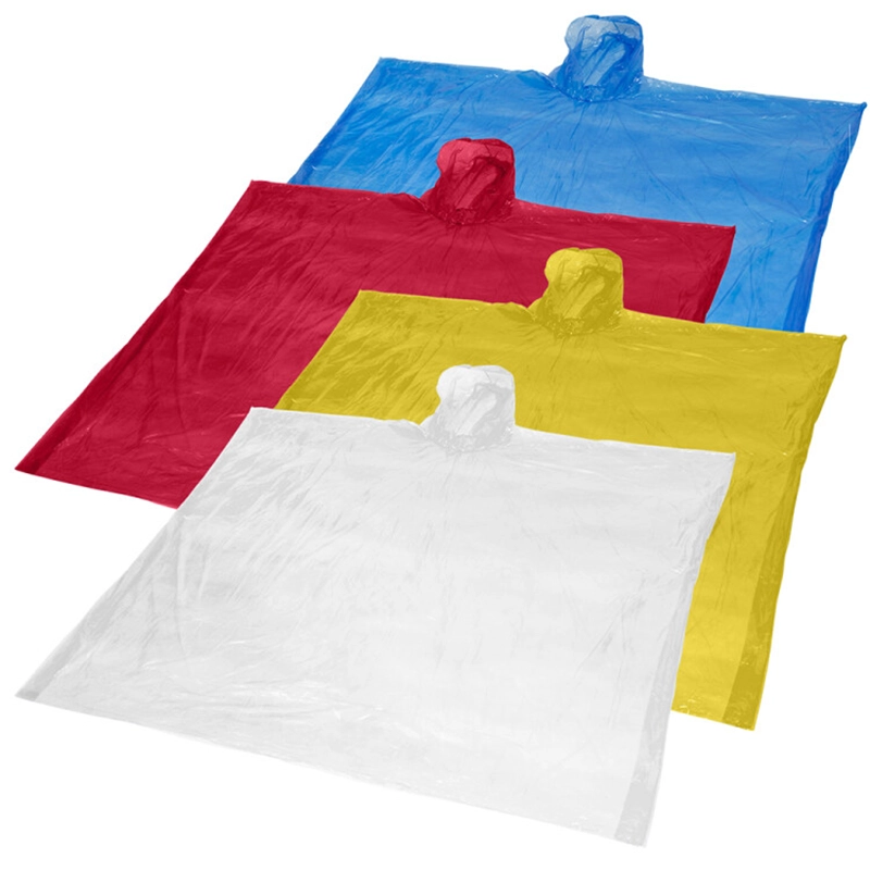 Regnponcho med tryck på ponchon